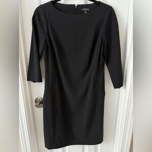 Ann Taylor Black Shift Dress 4P